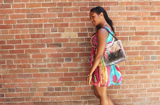 Brick Wall Clear Bag Tote